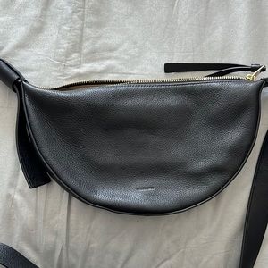 All saints half moon leather crossbody